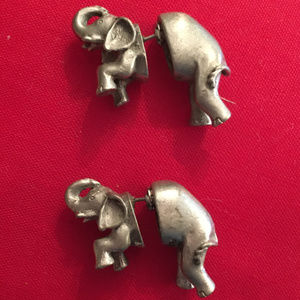 Pewter Elephant Earrings